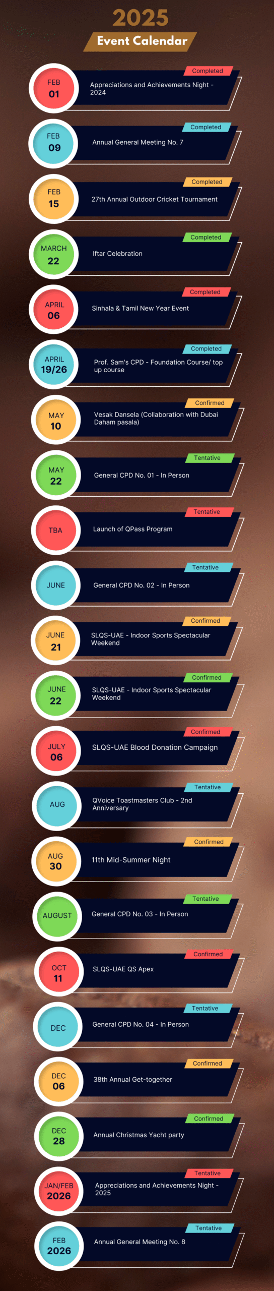 Event Calendar 2025