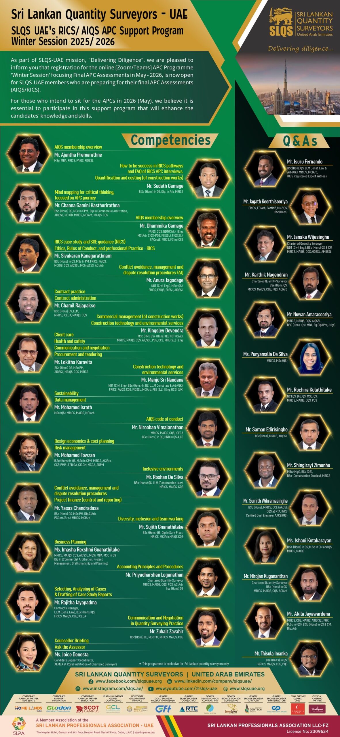 SLQS-UAE APC Support Program | Winter Session 2025 / 2026